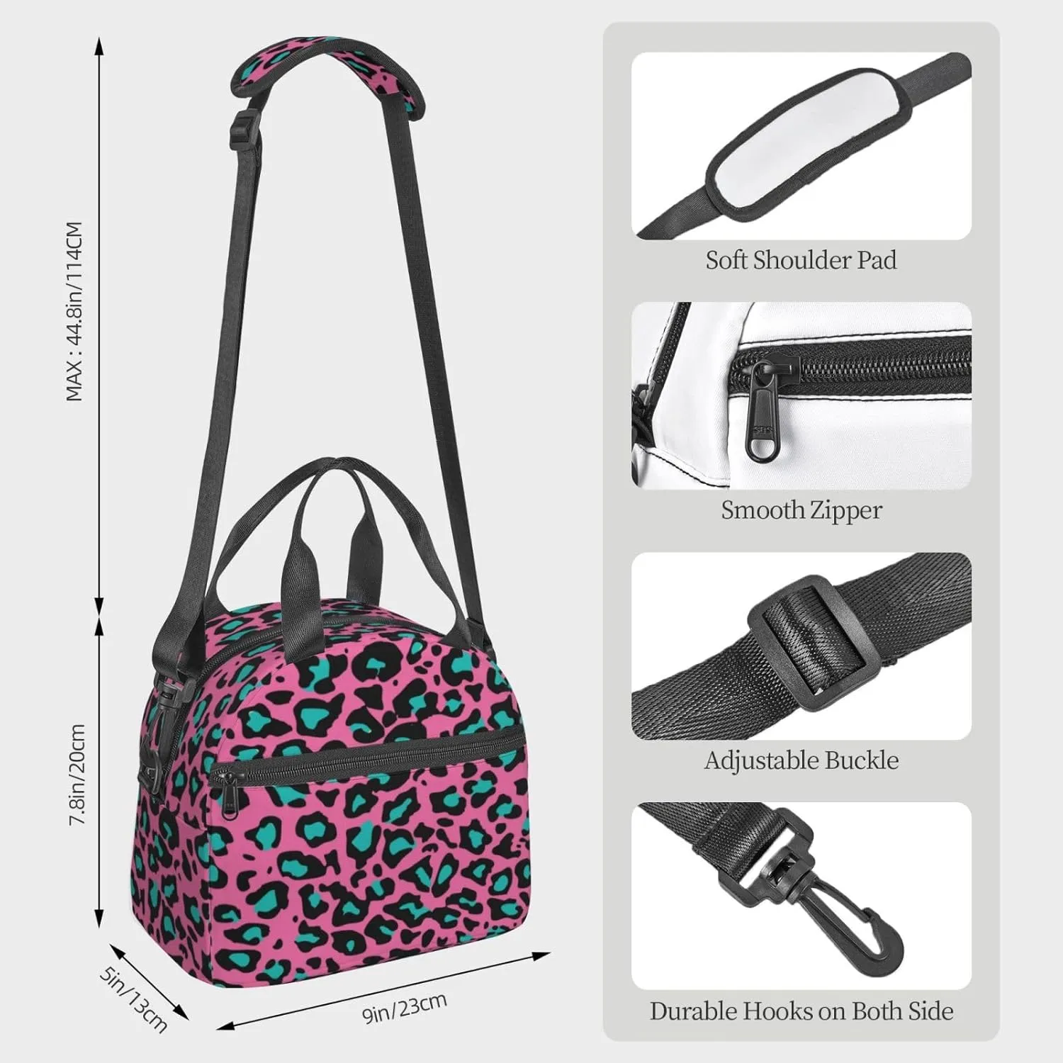 Mandala,Insulated Reusable Lunch Bag with Adjustable Shoulder Strap for Adults,Mandala Pattern with Flower and Petals,Leakproof Office Picnic Hiking Beach Tote Bag,Green Yellow,9x5x7.8in