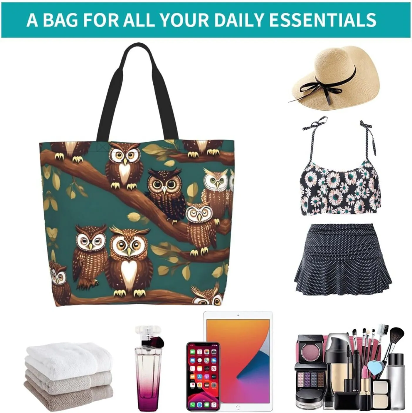 Many Purple Flowers Women Tote Bag,Casual Tote'S Handbag Big Capacity Shoulder Bag Crossbody Bag