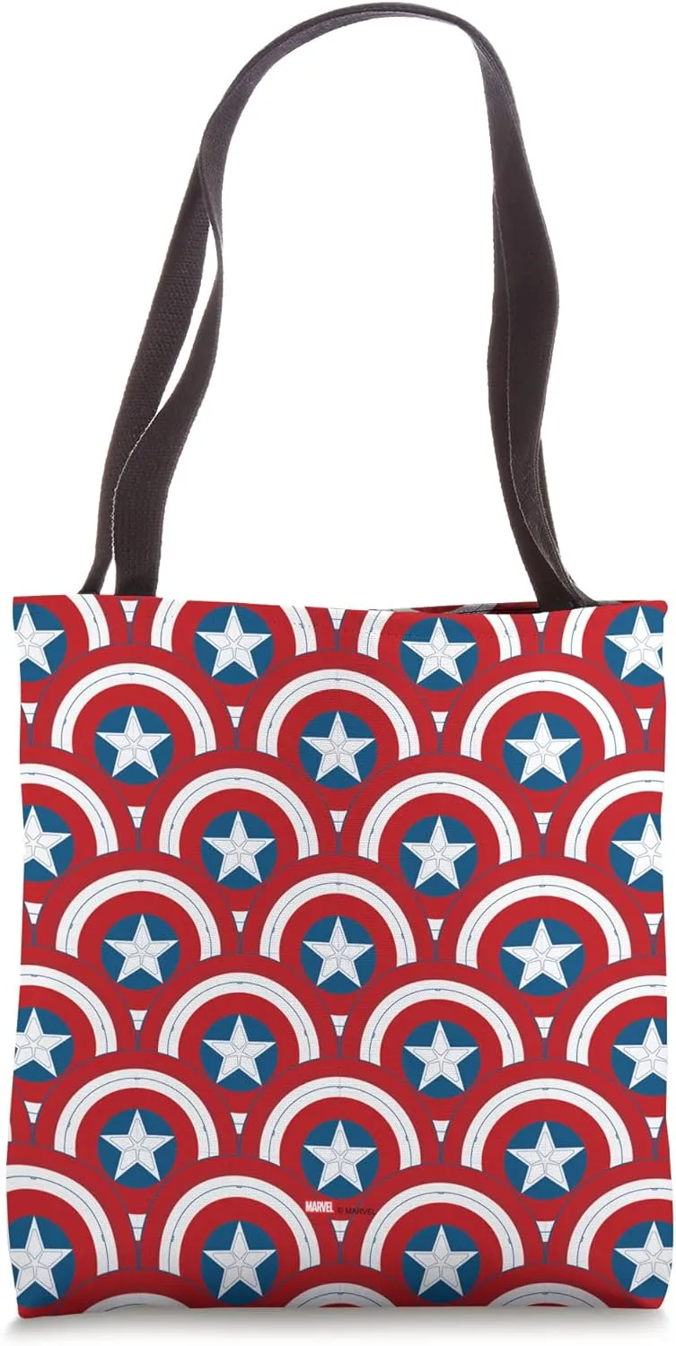 Marvel Captain America 4: Brave New World Shield Pattern Tote Bag