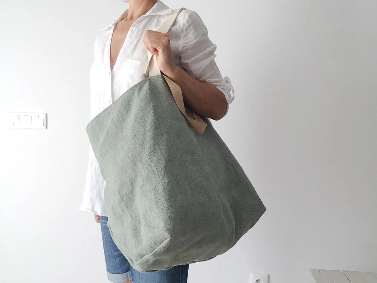 MAXI beach bag: green