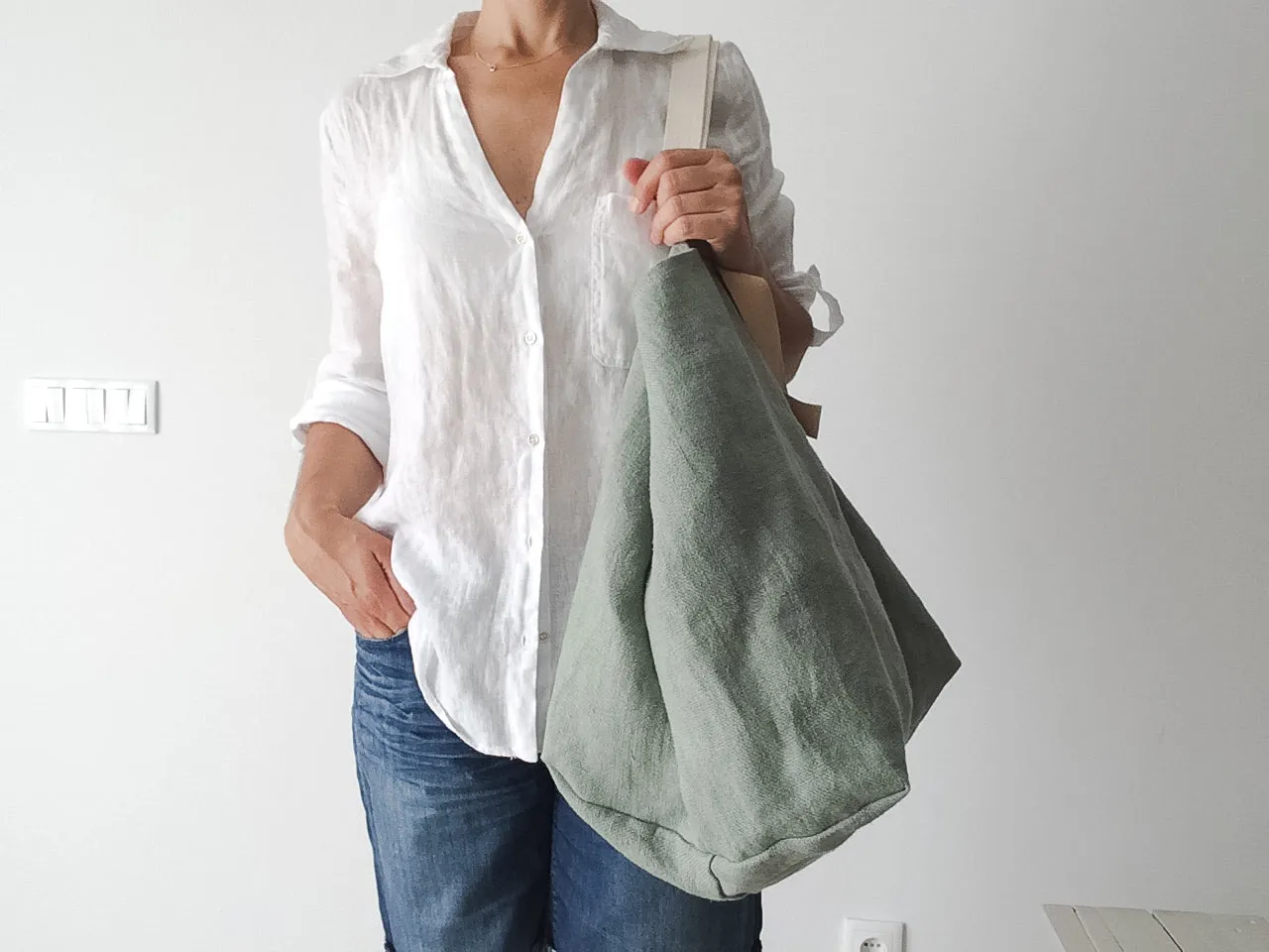 MAXI beach bag: green