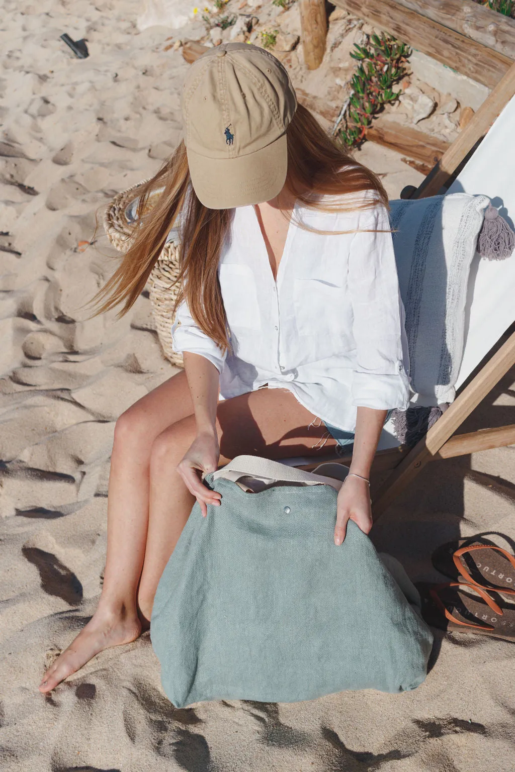 MAXI beach bag: green