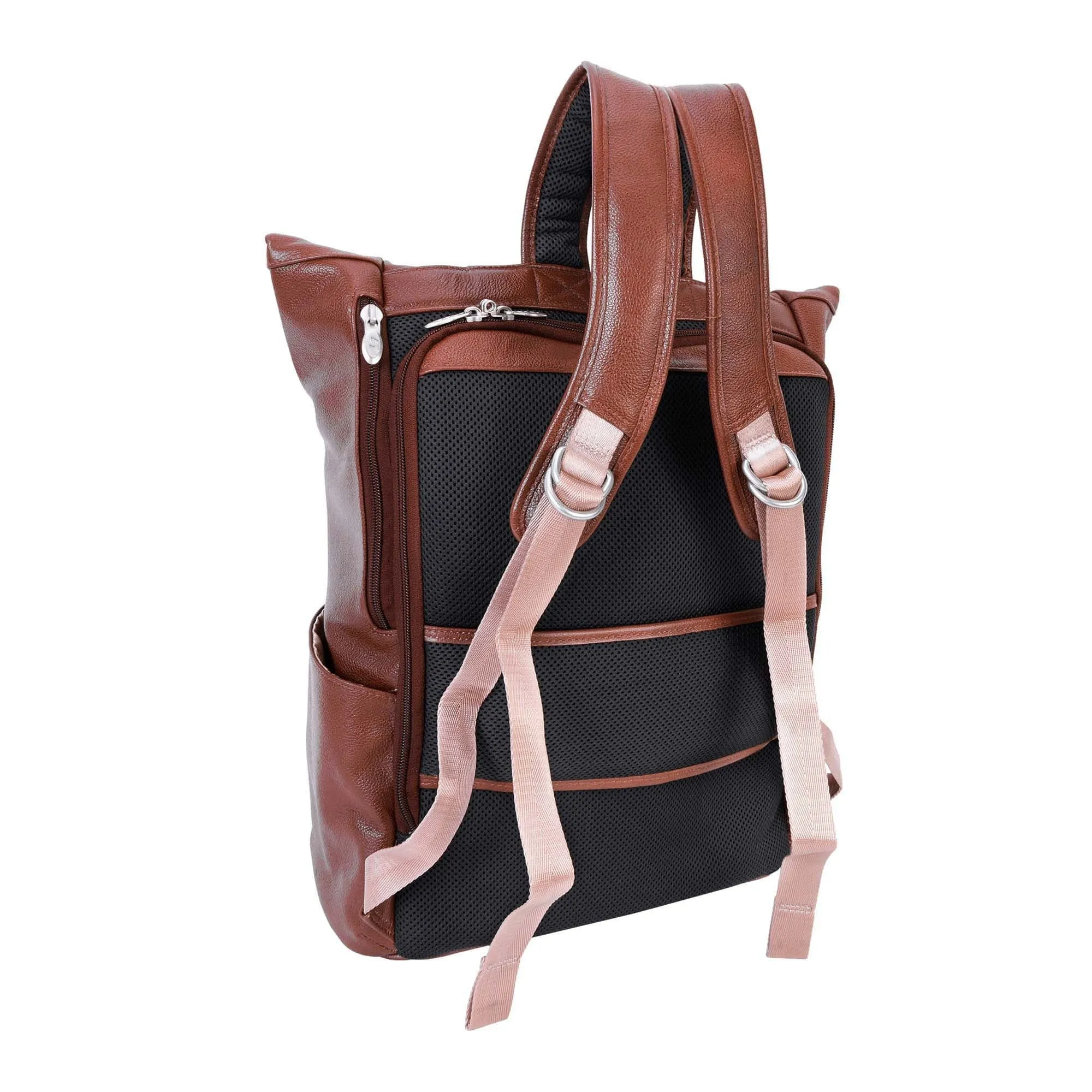 McKlein USA Kennedy 17" Leather Dual Access Laptop Backpack