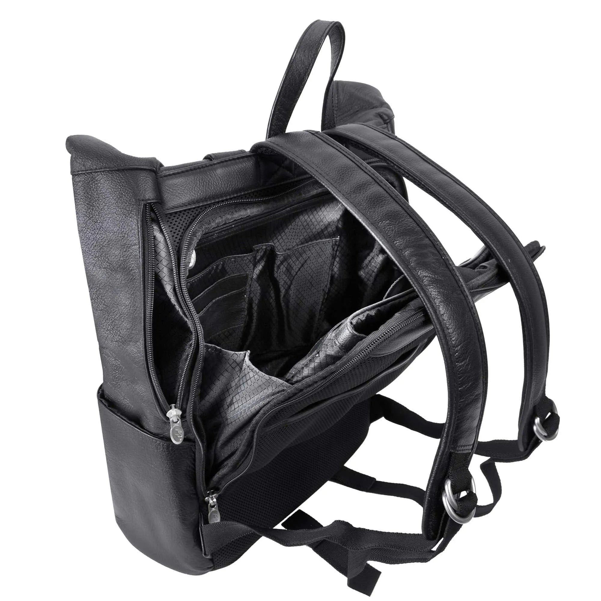McKlein USA Kennedy 17" Leather Dual Access Laptop Backpack