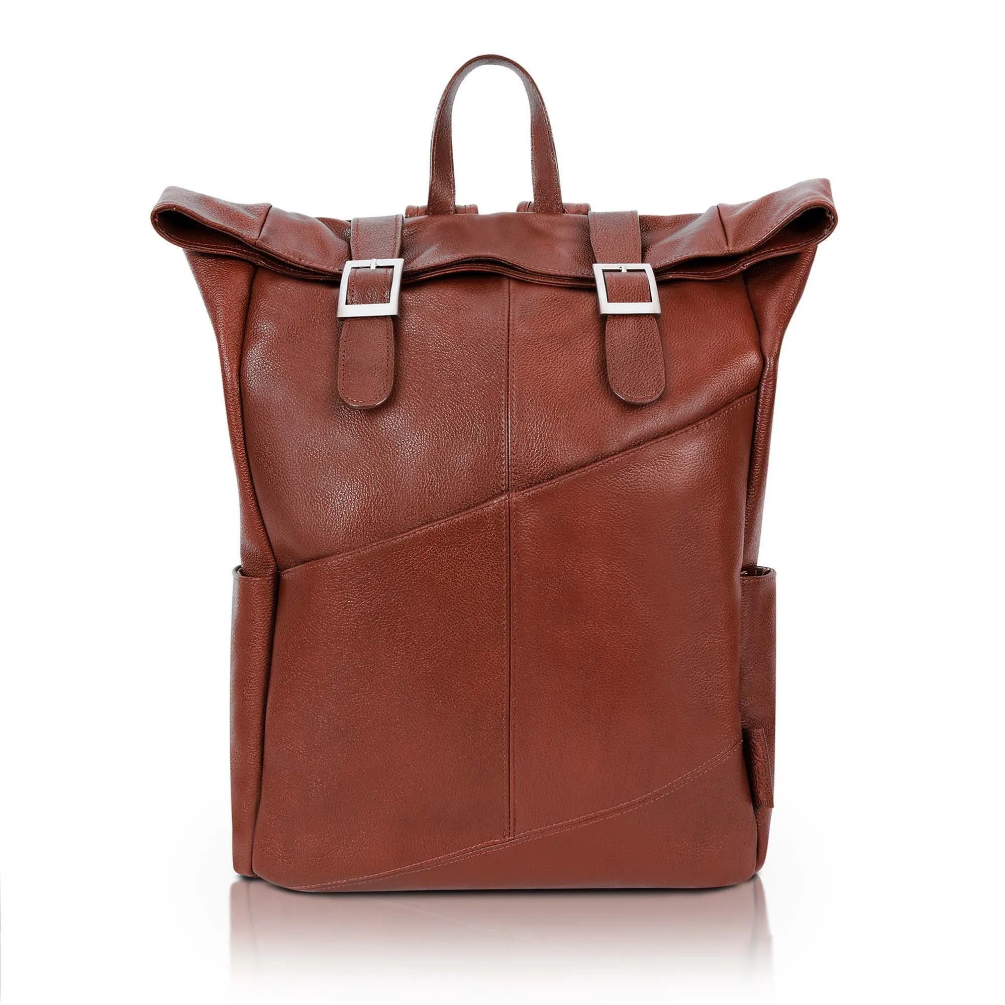 McKlein USA Kennedy 17" Leather Dual Access Laptop Backpack