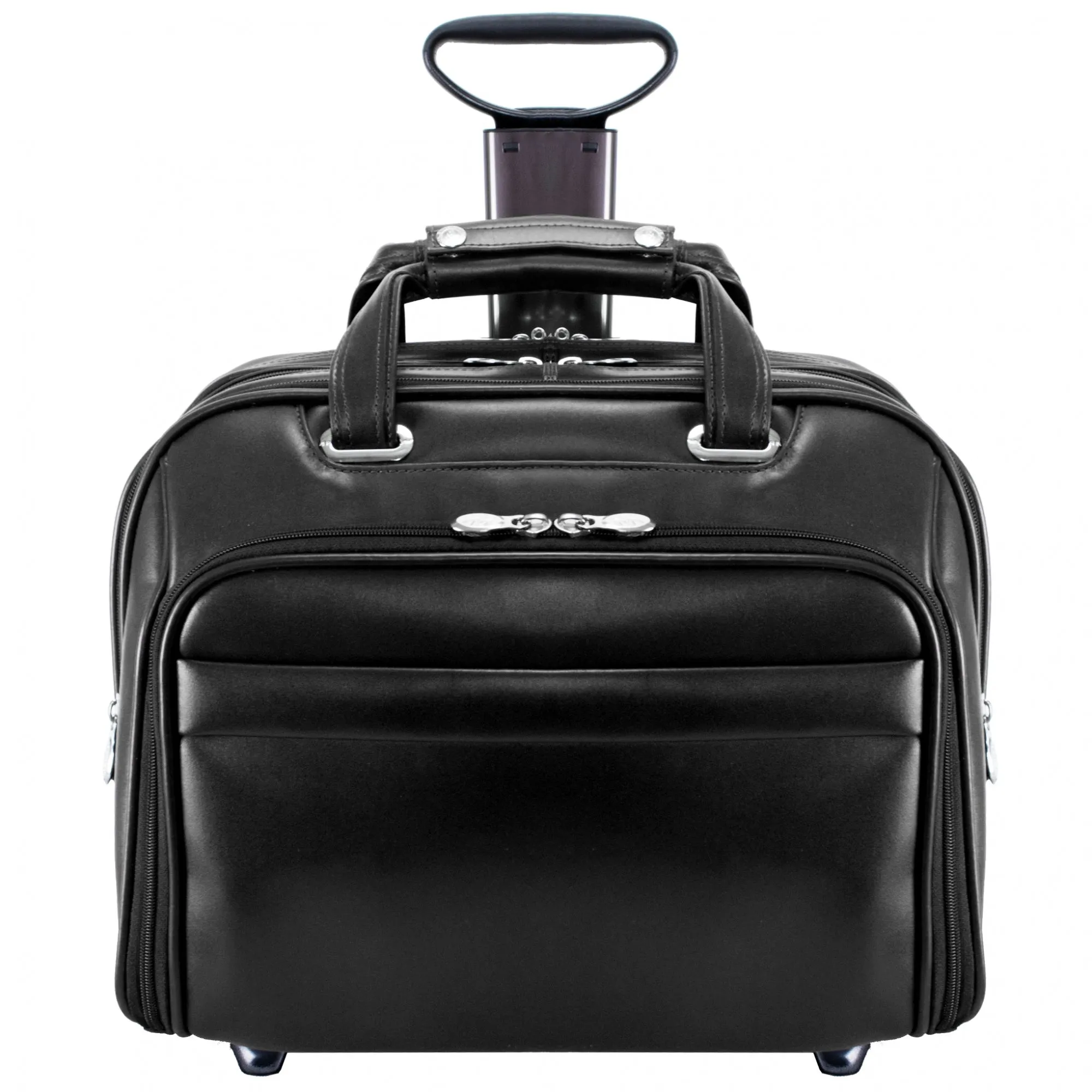 McKlein USA Midway 15.6" Leather Detachable Wheeled Laptop Briefcase Black One Size U2