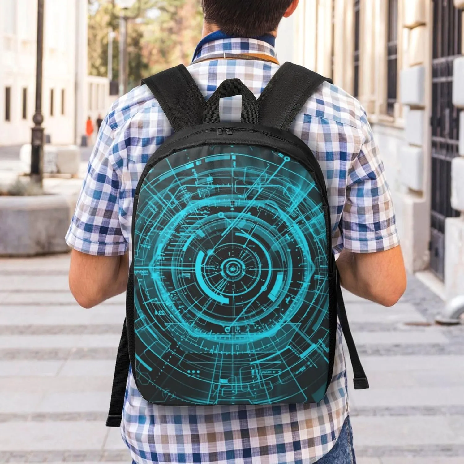Mechanical Analysis Backpack, 17 Inch Travel Business Laptop Backpack For Women Men