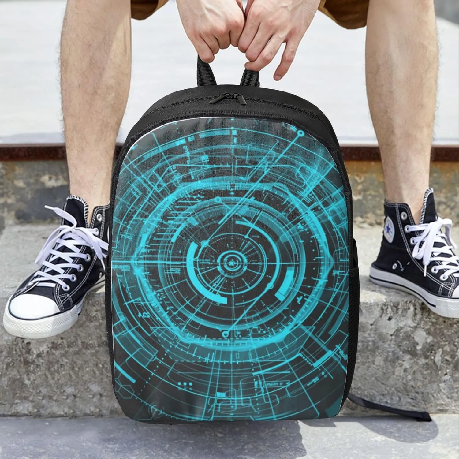 Mechanical Analysis Backpack, 17 Inch Travel Business Laptop Backpack For Women Men