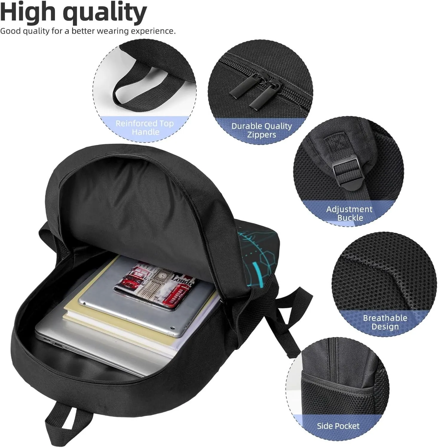 Mechanical Analysis Backpack, 17 Inch Travel Business Laptop Backpack For Women Men