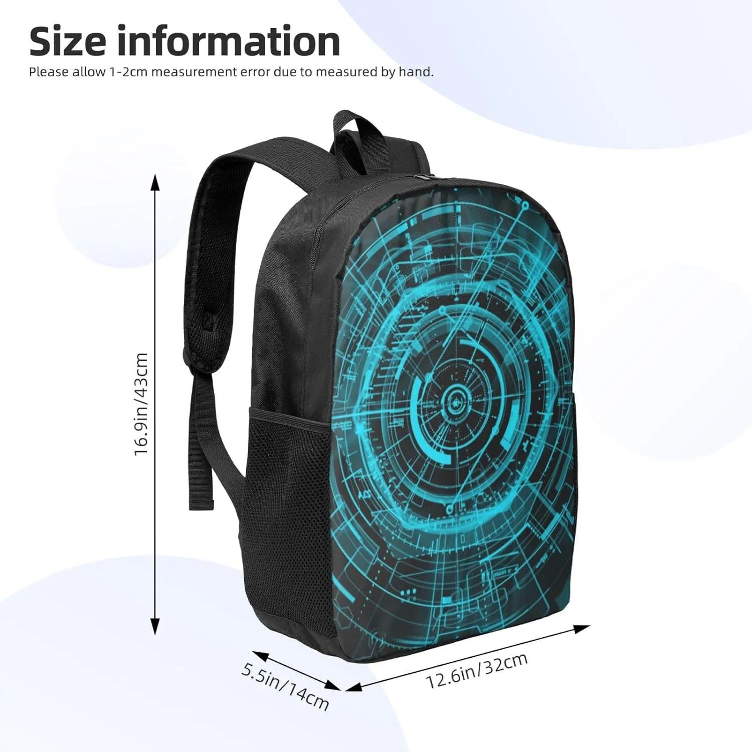 Mechanical Analysis Backpack, 17 Inch Travel Business Laptop Backpack For Women Men