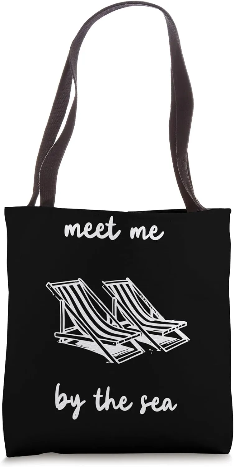 Meet Me By The Sea Beach Theme Tote Bag