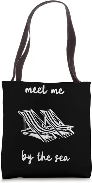 Meet Me By The Sea Beach Theme Tote Bag