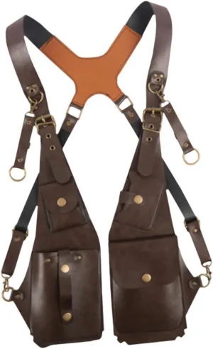 Men Anti Underarm Shoulder Bag Adjustable PU Leather Strap Wallet Bag Outdoor Phone Bag