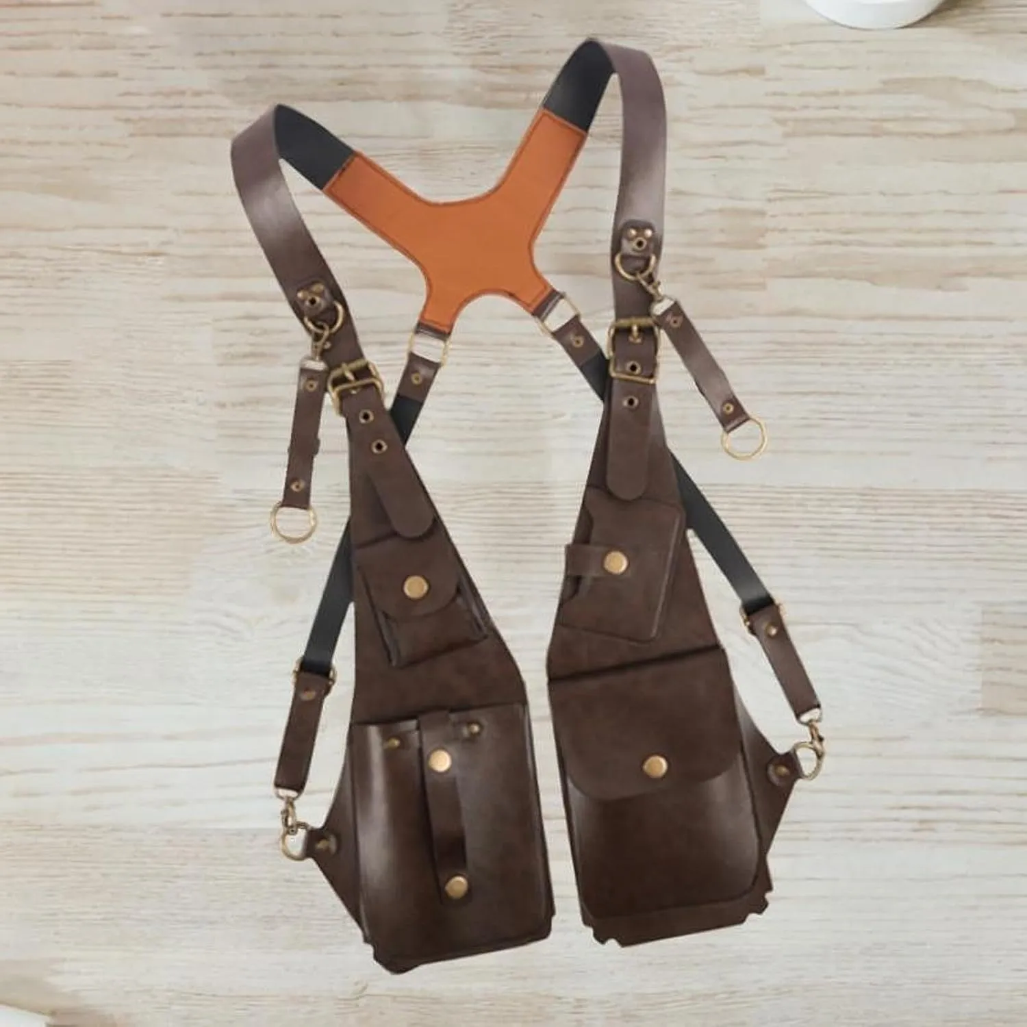 Men Anti Underarm Shoulder Bag Adjustable PU Leather Strap Wallet Bag Outdoor Phone Bag
