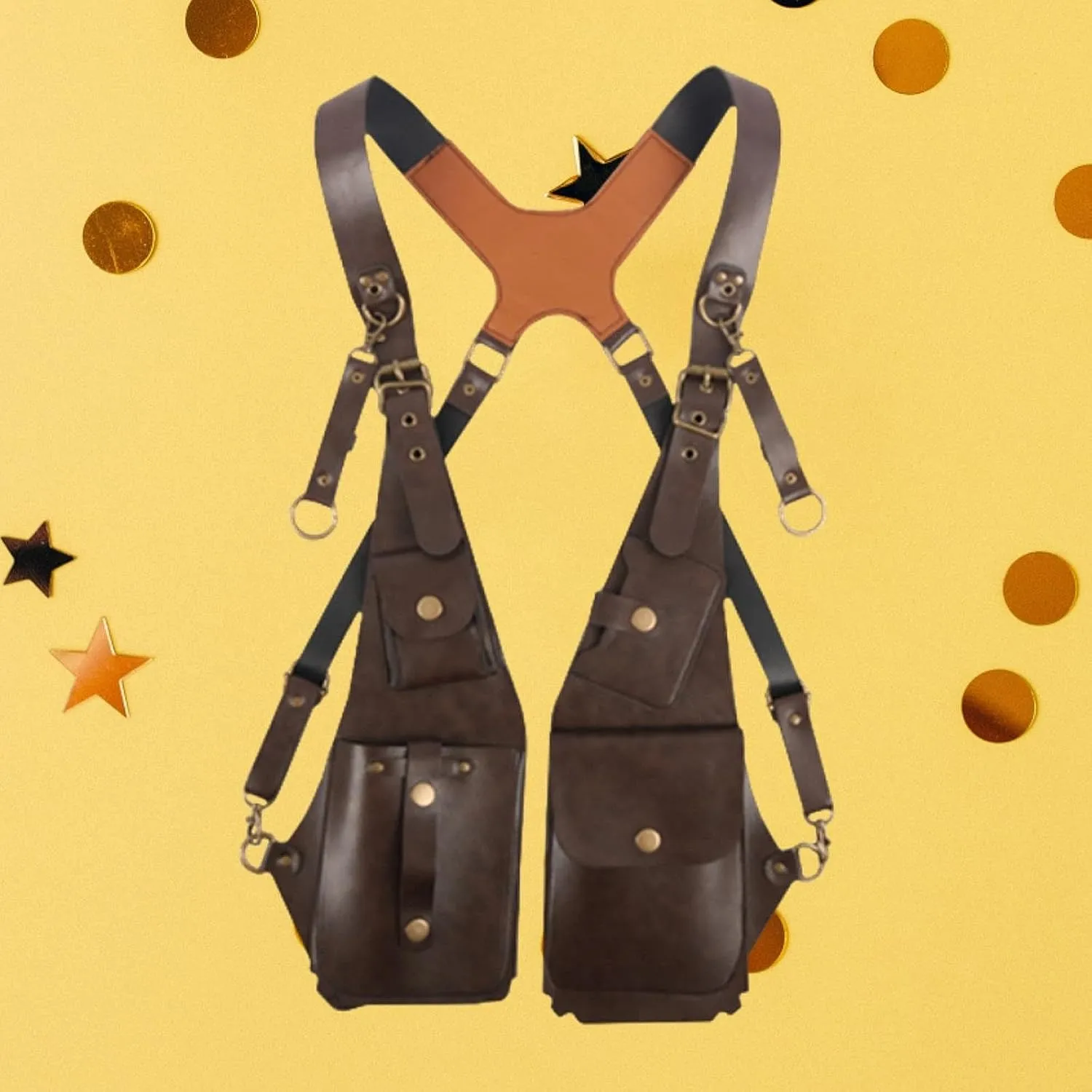 Men Anti Underarm Shoulder Bag Adjustable PU Leather Strap Wallet Bag Outdoor Phone Bag