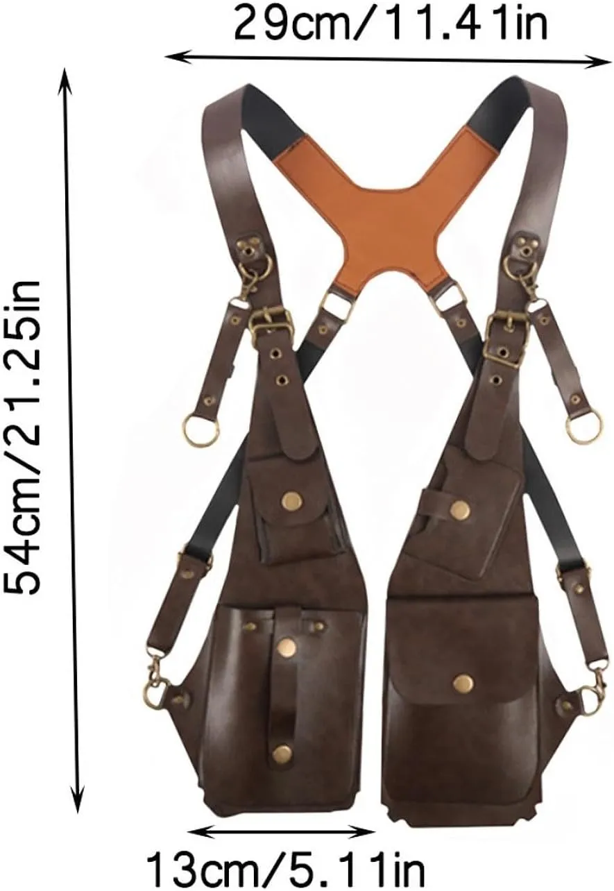 Men Anti Underarm Shoulder Bag Adjustable PU Leather Strap Wallet Bag Outdoor Phone Bag