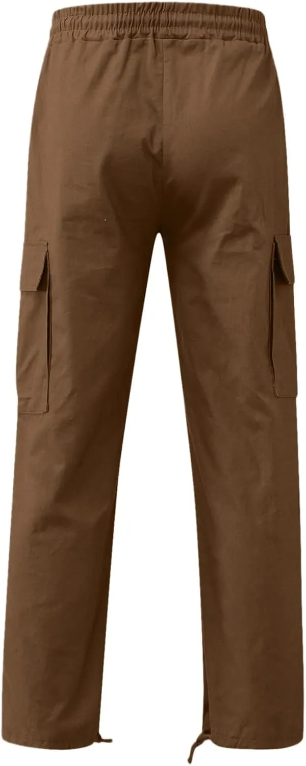 Men's Athletic Running Sweatpants Pants Straight-Leg Fitness Sports Men's Pants Casual Cargo Pants Workout Joggers