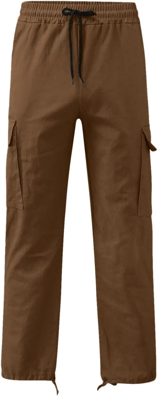 Men's Athletic Running Sweatpants Pants Straight-Leg Fitness Sports Men's Pants Casual Cargo Pants Workout Joggers