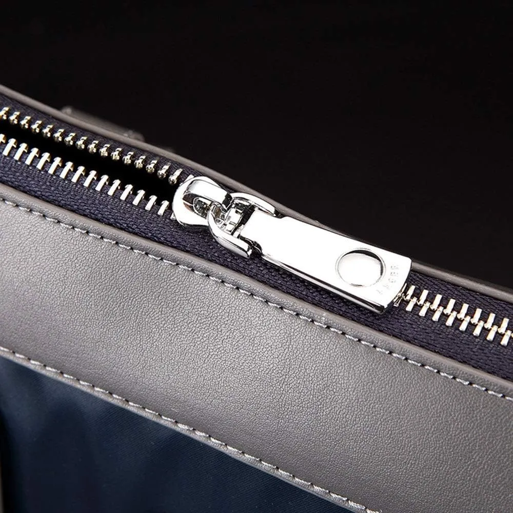 Men's Briefcase Mens Business Briefcase Shoulder Handbags Shoulder Strap Blue for Work Office Travel