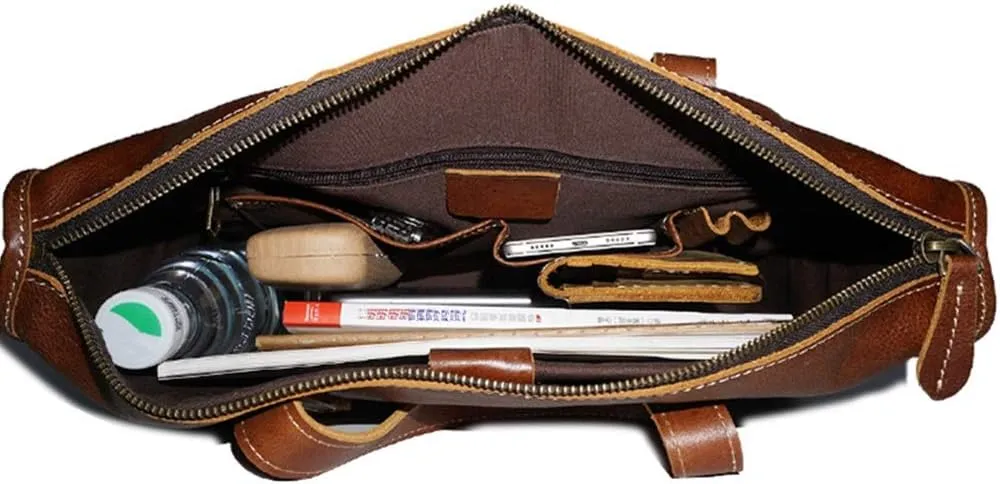 Men's Briefcase Mens Large Business Briefcase Shoulder Handbags Shoulder Strap for Work Office Travel