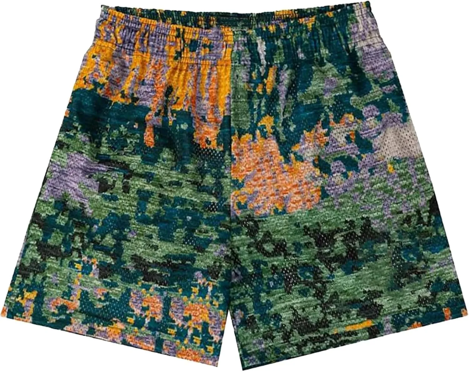 Mens Mesh Graphic Print Athletic Running Shorts Mens Fashion Quick-Dry Shorts for Basketball Workout