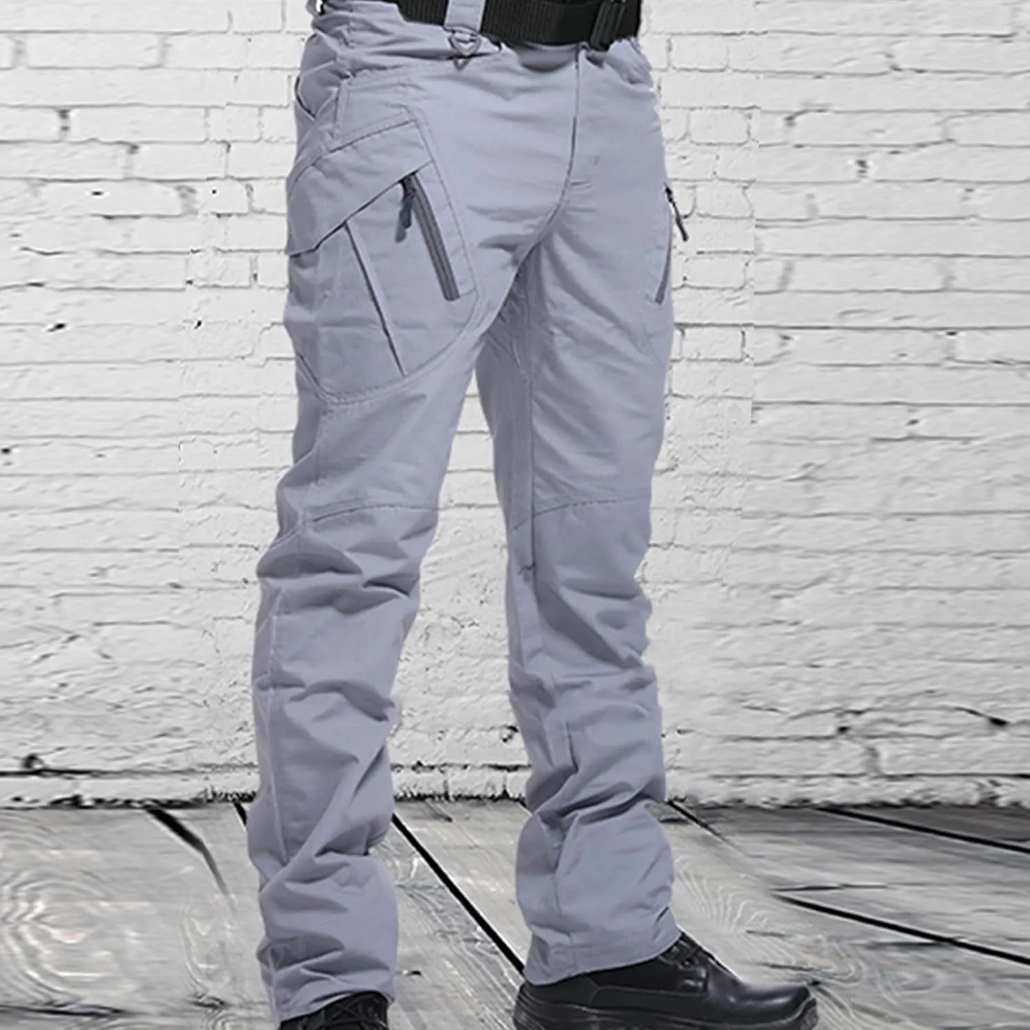 Men's Ripstop Work Pants, Water Resistant Tactical Pants, Outdoor Utility Cargo Operator EDC Straight/Cargo Trousers