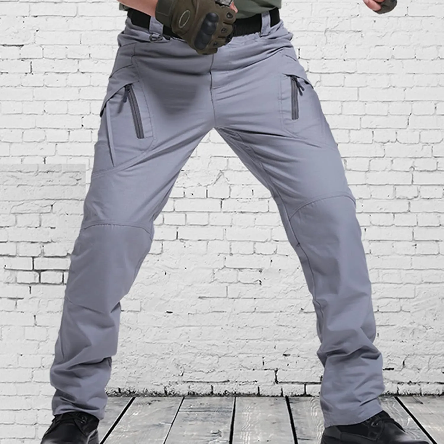 Men's Ripstop Work Pants, Water Resistant Tactical Pants, Outdoor Utility Cargo Operator EDC Straight/Cargo Trousers