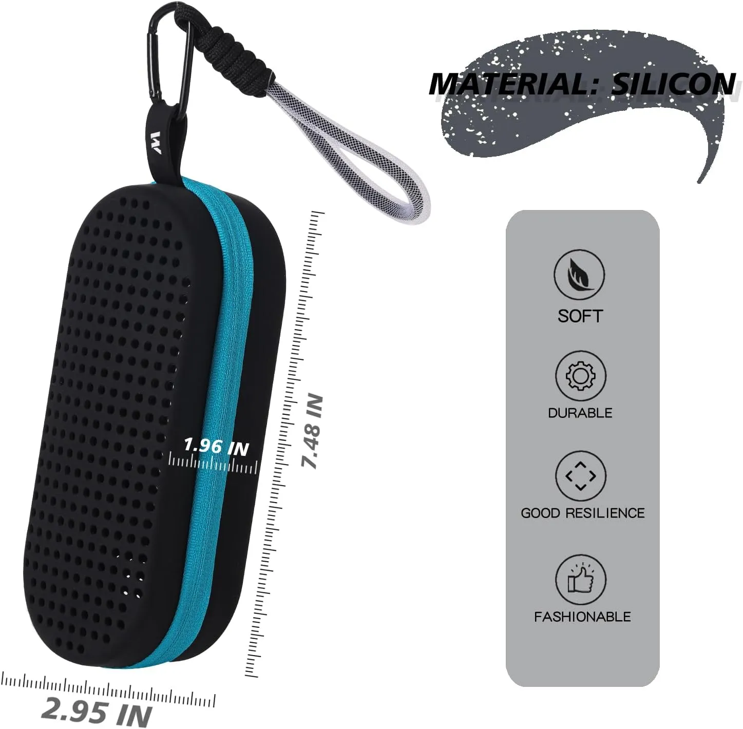 MERIABNY Swim Goggles Case for Swimmer Swimming Goggles Holder with Travel Bottle