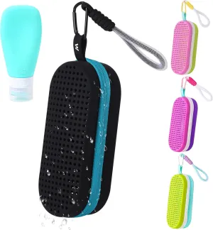 MERIABNY Swim Goggles Case for Swimmer Swimming Goggles Holder with Travel Bottle