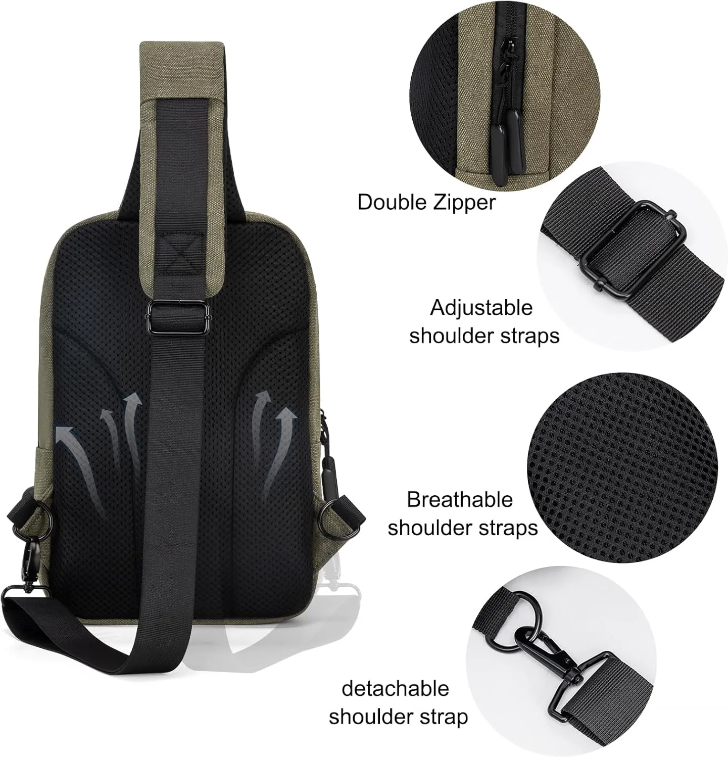 Messenger Bag Sling Bag Crossbody Shoulder Bag for Men Women Travel Work Satchel Bags