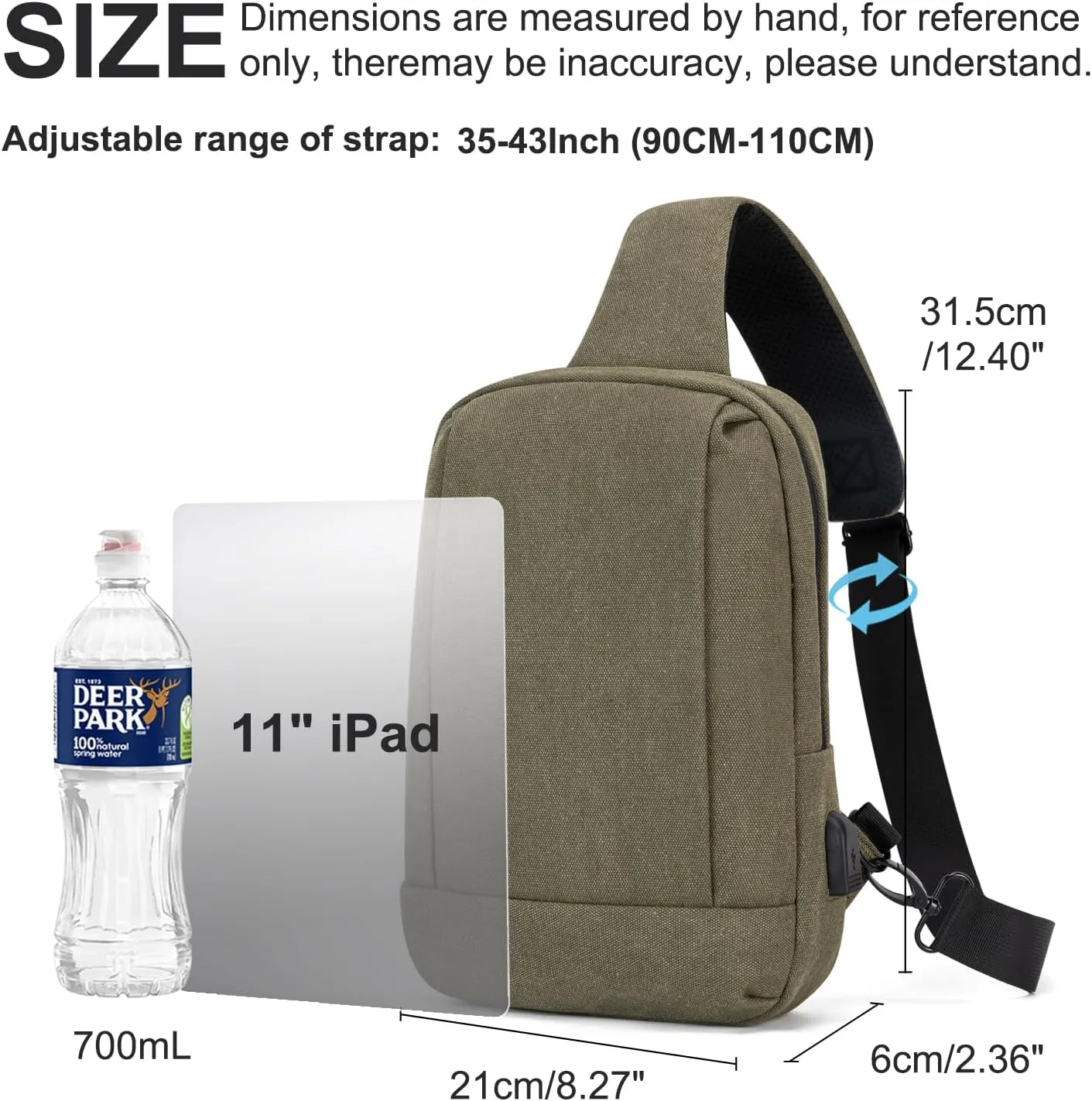 Messenger Bag Sling Bag Crossbody Shoulder Bag for Men Women Travel Work Satchel Bags