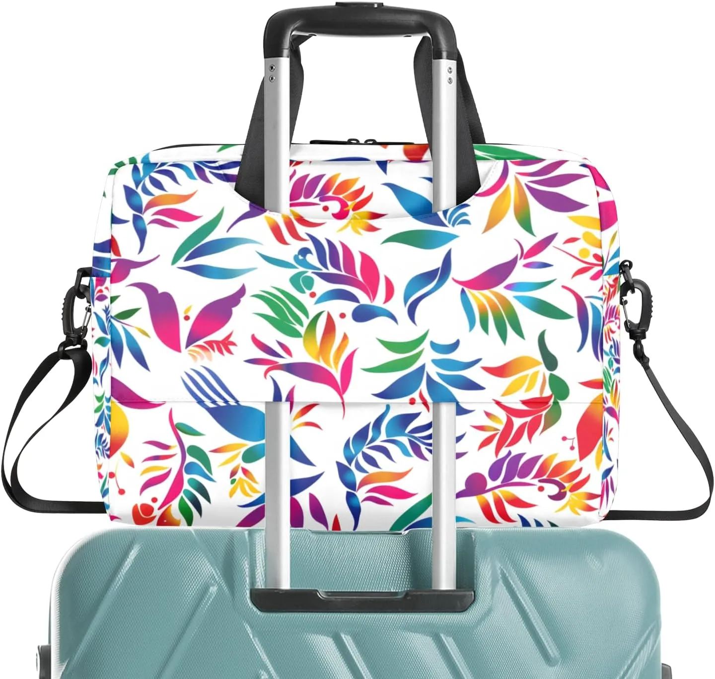 Mexican Otomi Flower Laptop Sleeve Case 14 15 15.6 inch, Mexican Otomi Flower Laptop Briefcase Shoulder Bag Waterproof Travel Computer Cover Carrying Bags