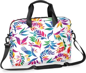 Mexican Otomi Flower Laptop Sleeve Case 14 15 15.6 inch, Mexican Otomi Flower Laptop Briefcase Shoulder Bag Waterproof Travel Computer Cover Carrying Bags