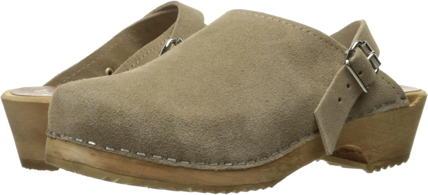 MIA Shoes Alma Womens Leather Clogs with Heels
