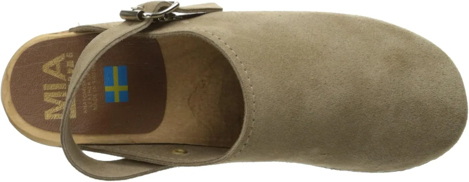 MIA Shoes Alma Womens Leather Clogs with Heels