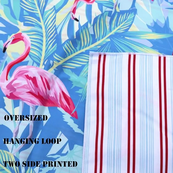 Microfiber Beach Towel, Extra Large 63"x32" Sand Free Beach Towel Super Lightweight Towels for Swimming Pool, Camping, Picnic, Yoga Gym Sports
