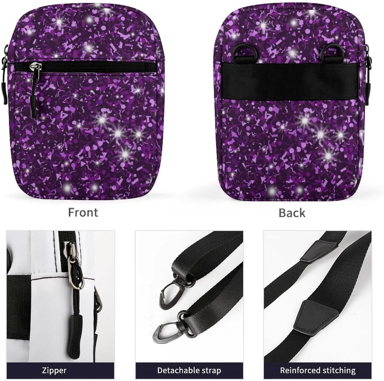Mini Crossbody Bag for Women, Waterproof Zipper Shoulder Bag Casual Cell Phone Purse Travel Pouch