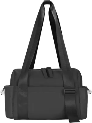 Mini Gym Bag for Women, Small Gym Bag Gym Tote Bag Waterproof Travel Duffel Bag with Wet Compartment, Cute Sports Bag Suitable for Traveling on Weekends (Black)
