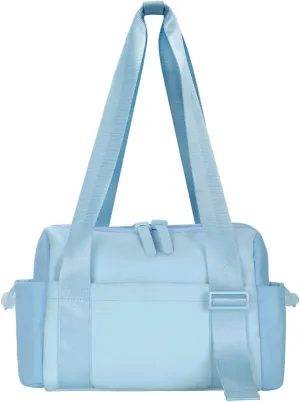 Mini Gym Bag for Women, Small Gym Bag Gym Tote Bag Waterproof Travel Duffel Bag with Wet Compartment, Cute Sports Bag Suitable for Traveling on Weekends (Blue)