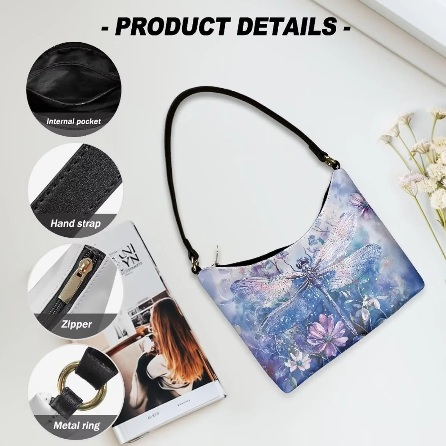 Mini Underarm Crossbody Bag for Women Leather for Dating Travel