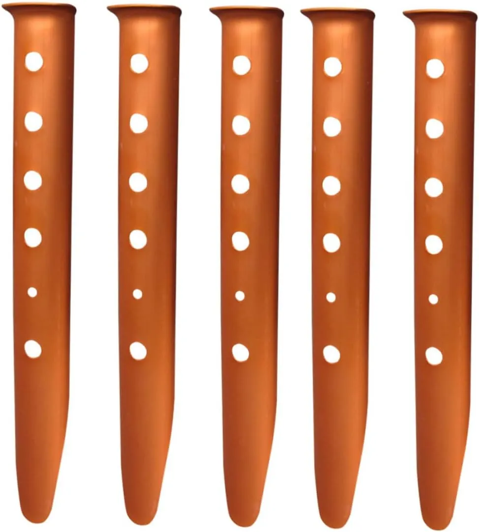 Mipcase 6Pcs U Shaped Aluminum Tent Stakes Durable Pegs for Beach Snowfield Camping High Strength Aging Easy Removal for Secure Anchoring Loose Snow