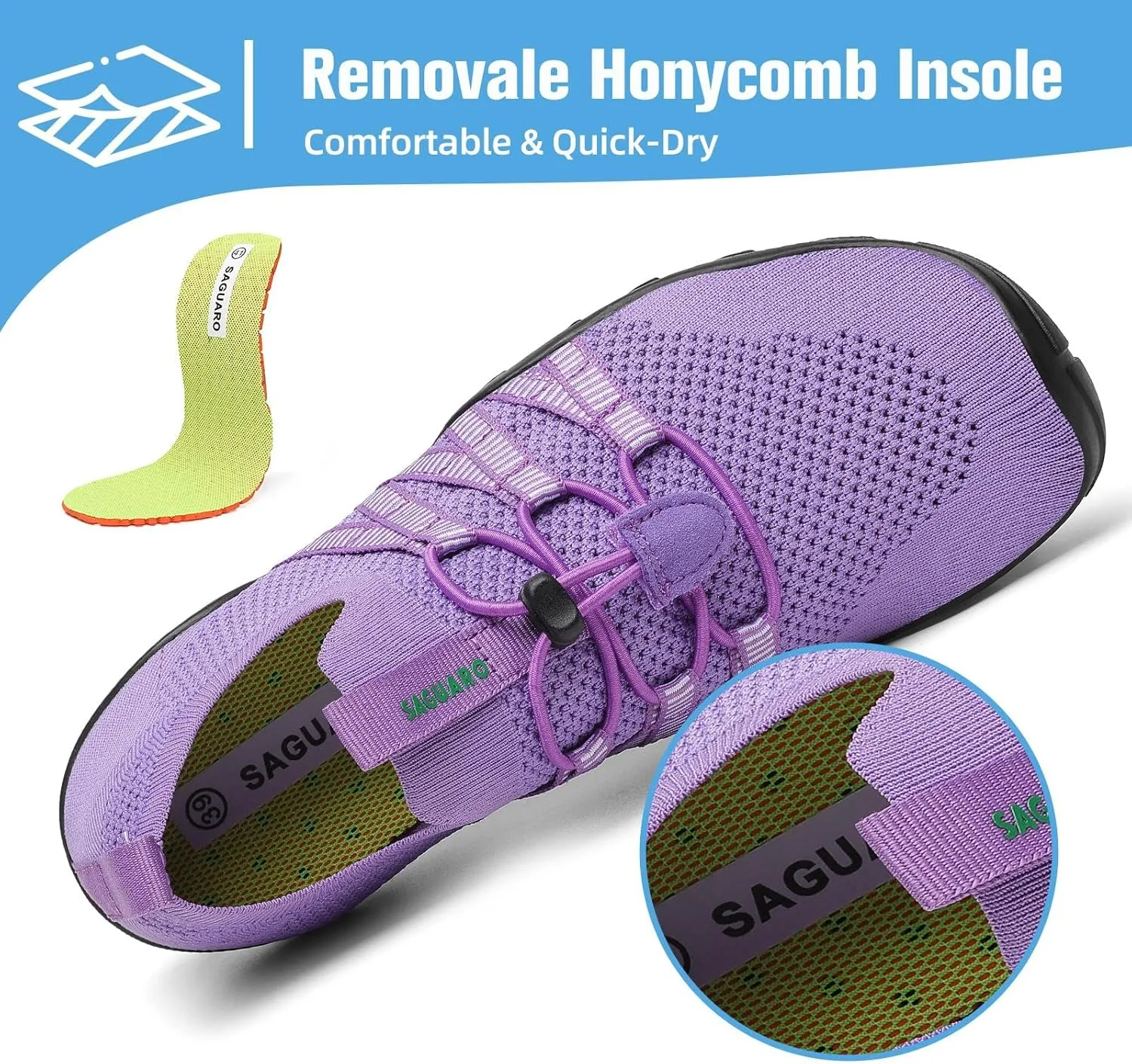 Mishansha Water Shoes for Women Men Barefoot Beach Shoe Quick Dry Aqua Swim Socks for Surfing Yoga Size 4.5-15 Women/3-13.5 Men