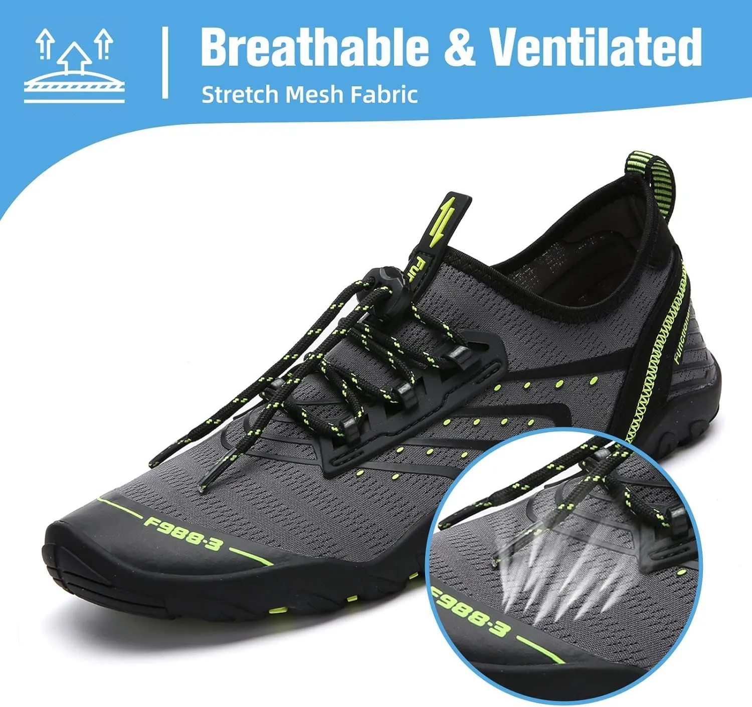 Mishansha Water Shoes for Women Men Barefoot Beach Shoe Quick Dry Aqua Swim Socks for Surfing Yoga Size 4.5-15 Women/3-13.5 Men