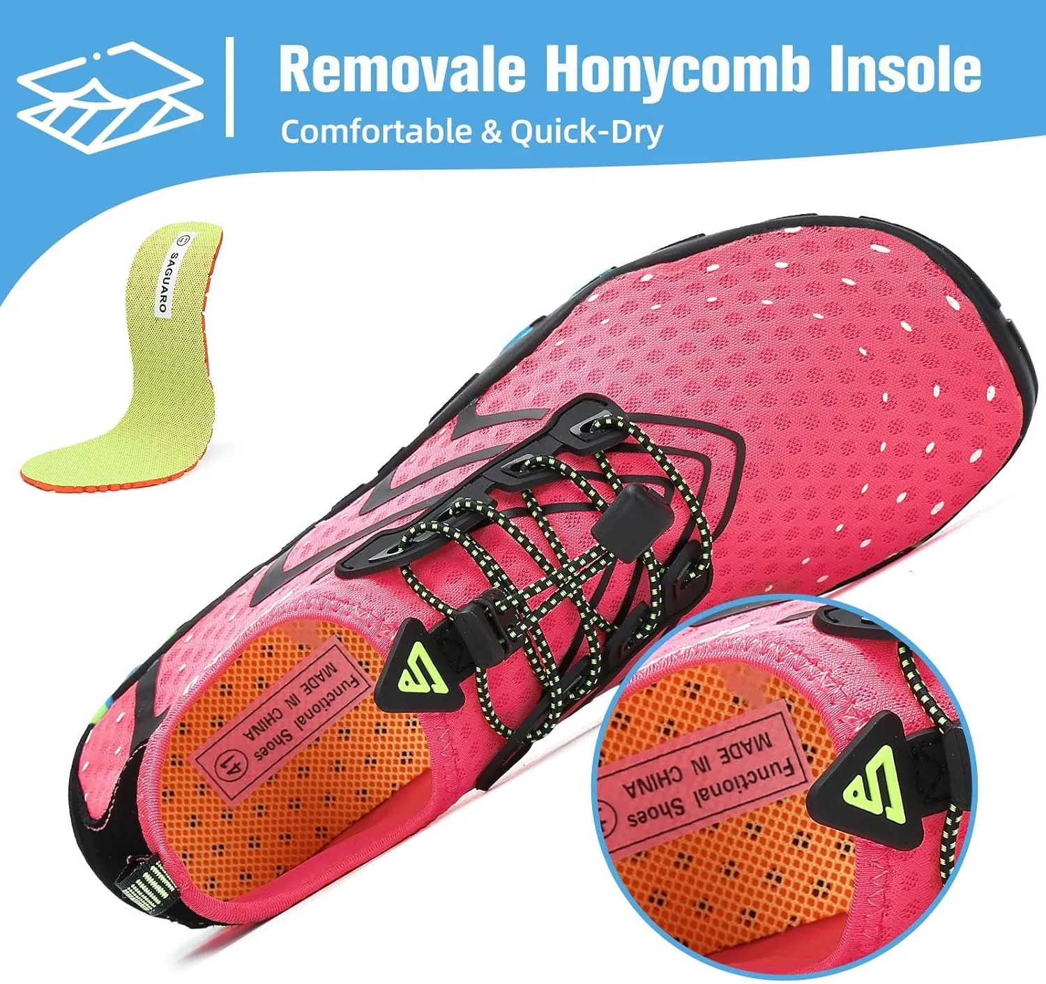 Mishansha Water Shoes for Women Men Barefoot Beach Shoe Quick Dry Aqua Swim Socks for Surfing Yoga Size 4.5-15 Women/3-13.5 Men
