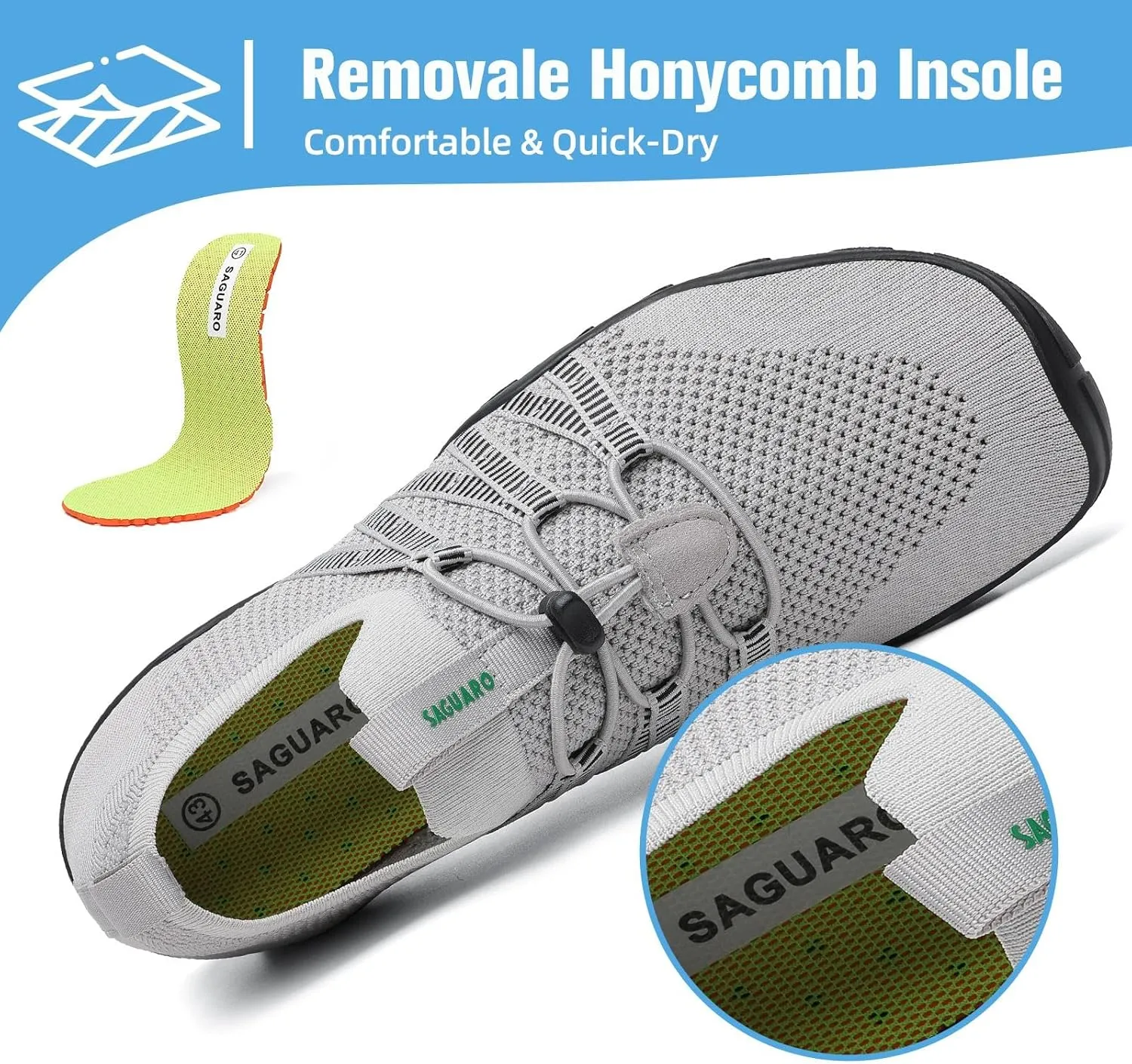 Mishansha Water Shoes for Women Men Barefoot Beach Shoe Quick Dry Aqua Swim Socks for Surfing Yoga Size 4.5-15 Women/3-13.5 Men