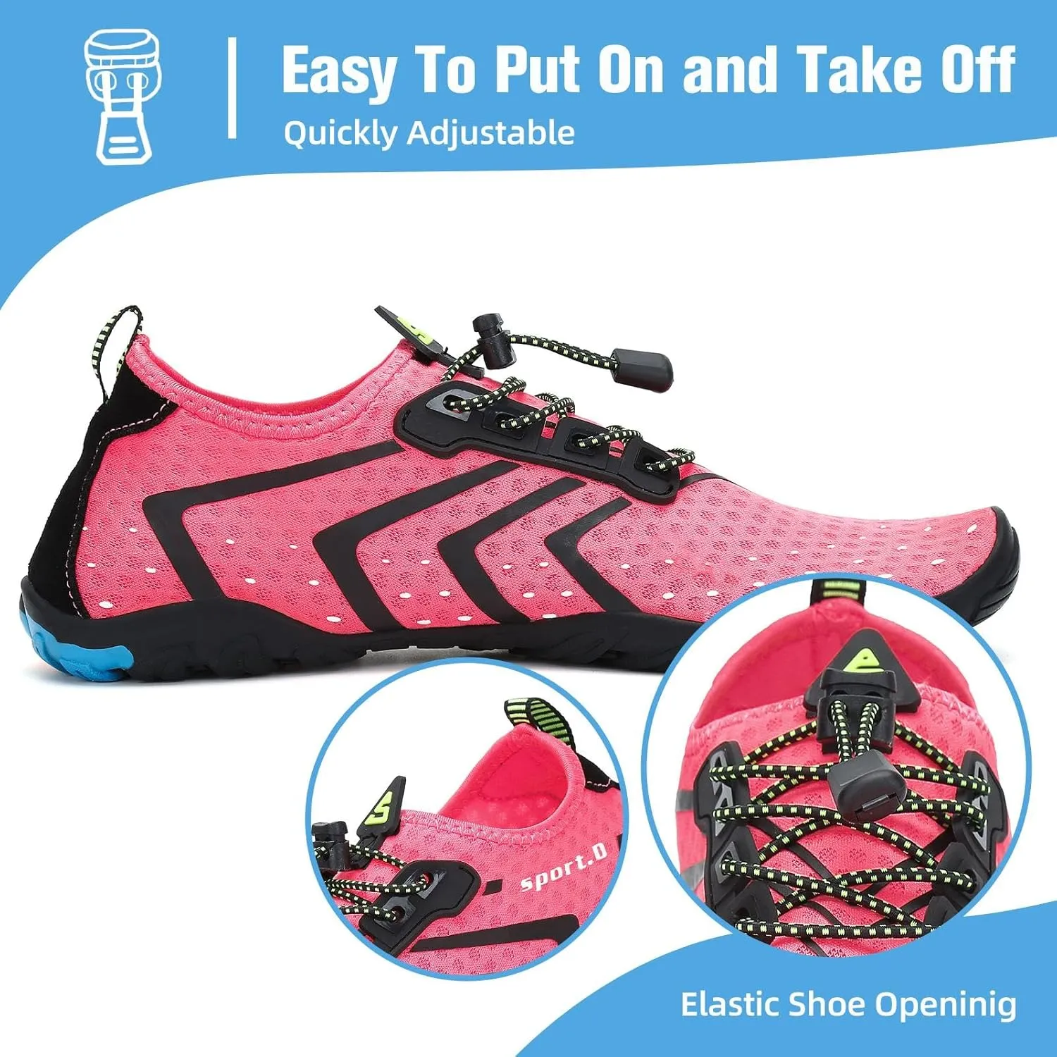 Mishansha Water Shoes for Women Men Barefoot Beach Shoe Quick Dry Aqua Swim Socks for Surfing Yoga Size 4.5-15 Women/3-13.5 Men
