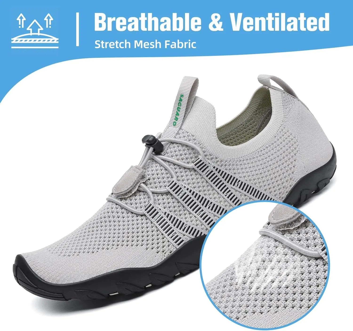 Mishansha Water Shoes for Women Men Barefoot Beach Shoe Quick Dry Aqua Swim Socks for Surfing Yoga Size 4.5-15 Women/3-13.5 Men