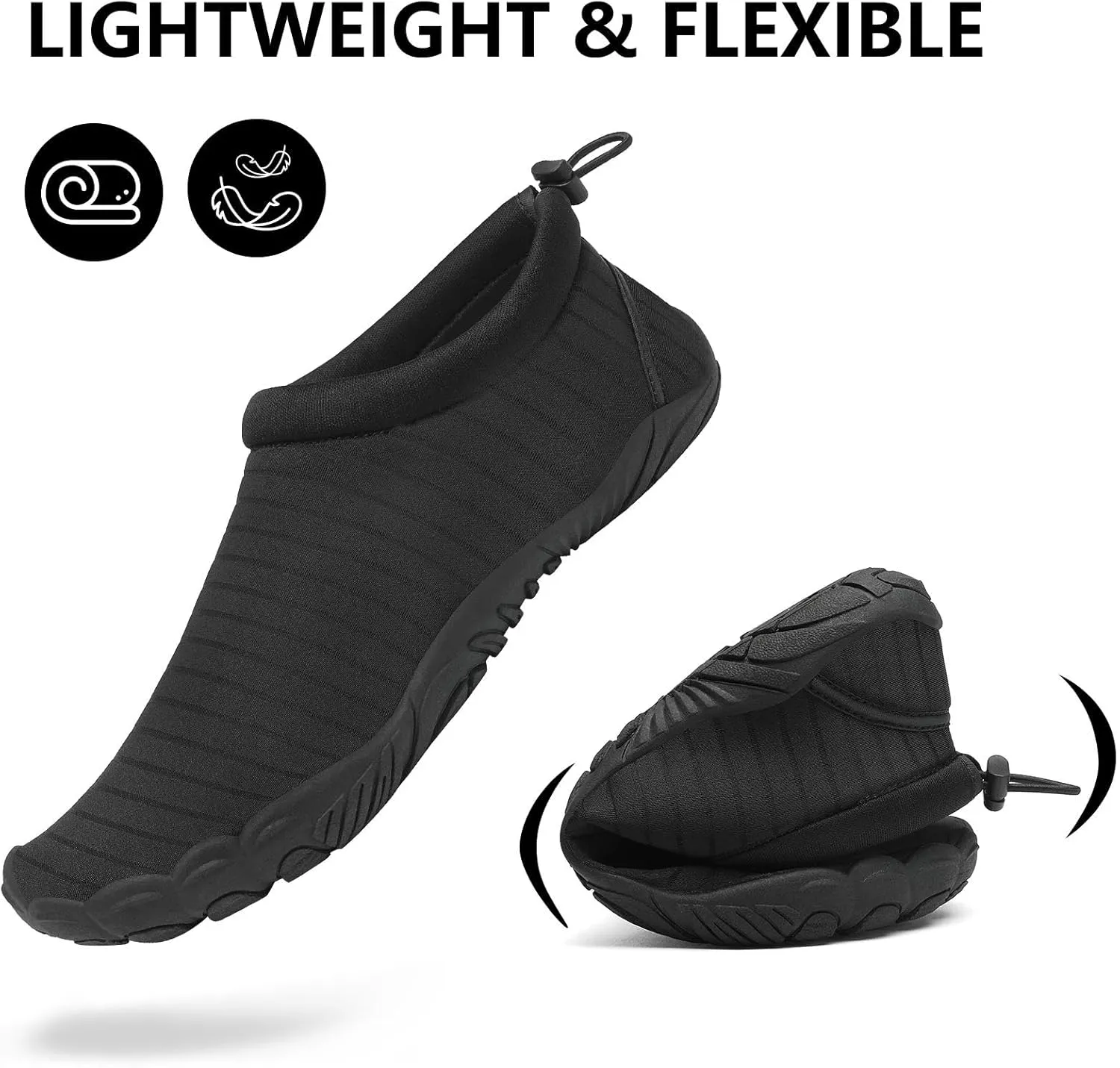 Mishansha Womens Mens Water Swim Shoes Wide Toe Box Barefoot Shoes US Size 5.5-13.5 Women / 3-11.5 Men
