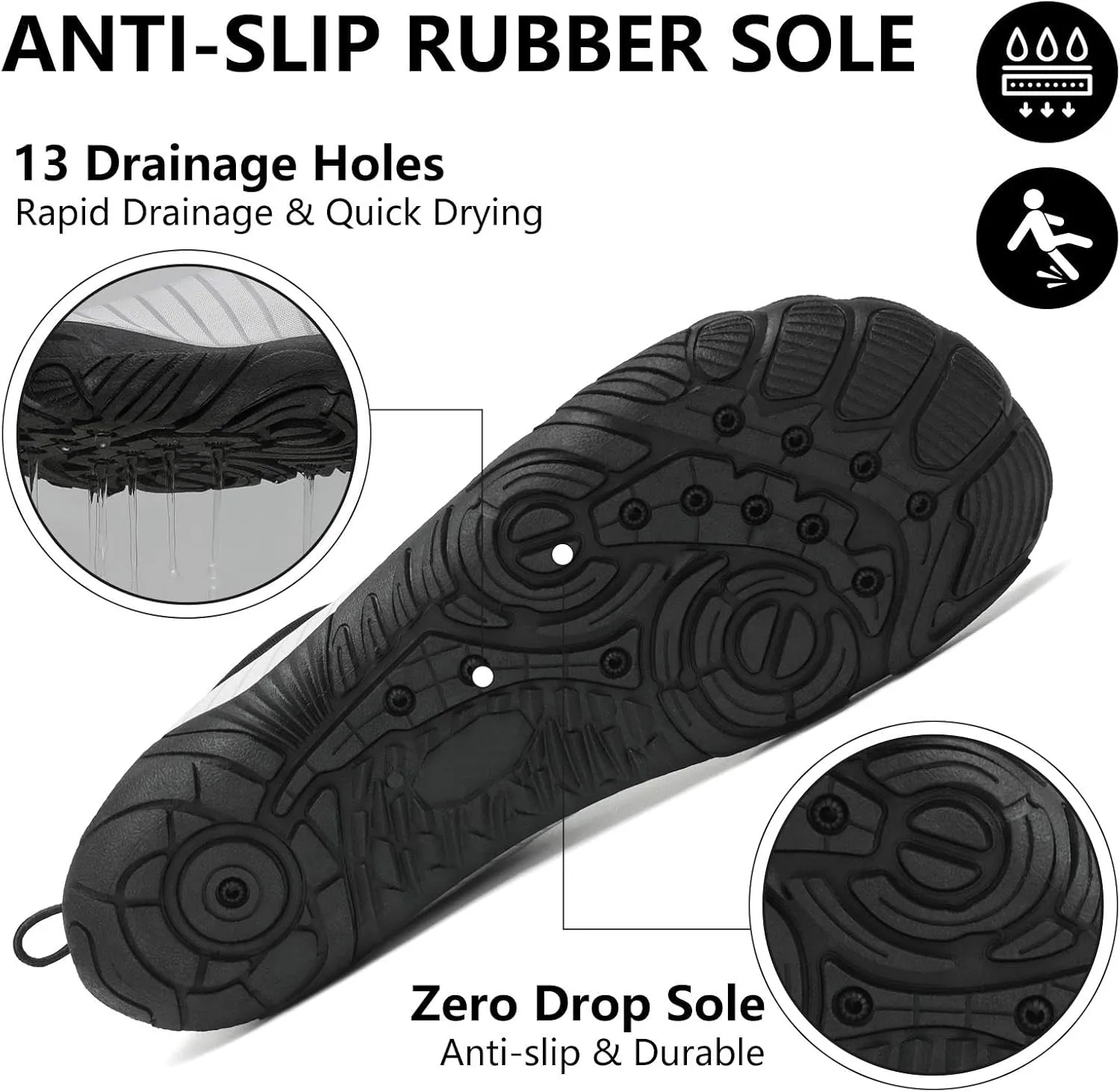 Mishansha Womens Mens Water Swim Shoes Wide Toe Box Barefoot Shoes US Size 5.5-13.5 Women / 3-11.5 Men
