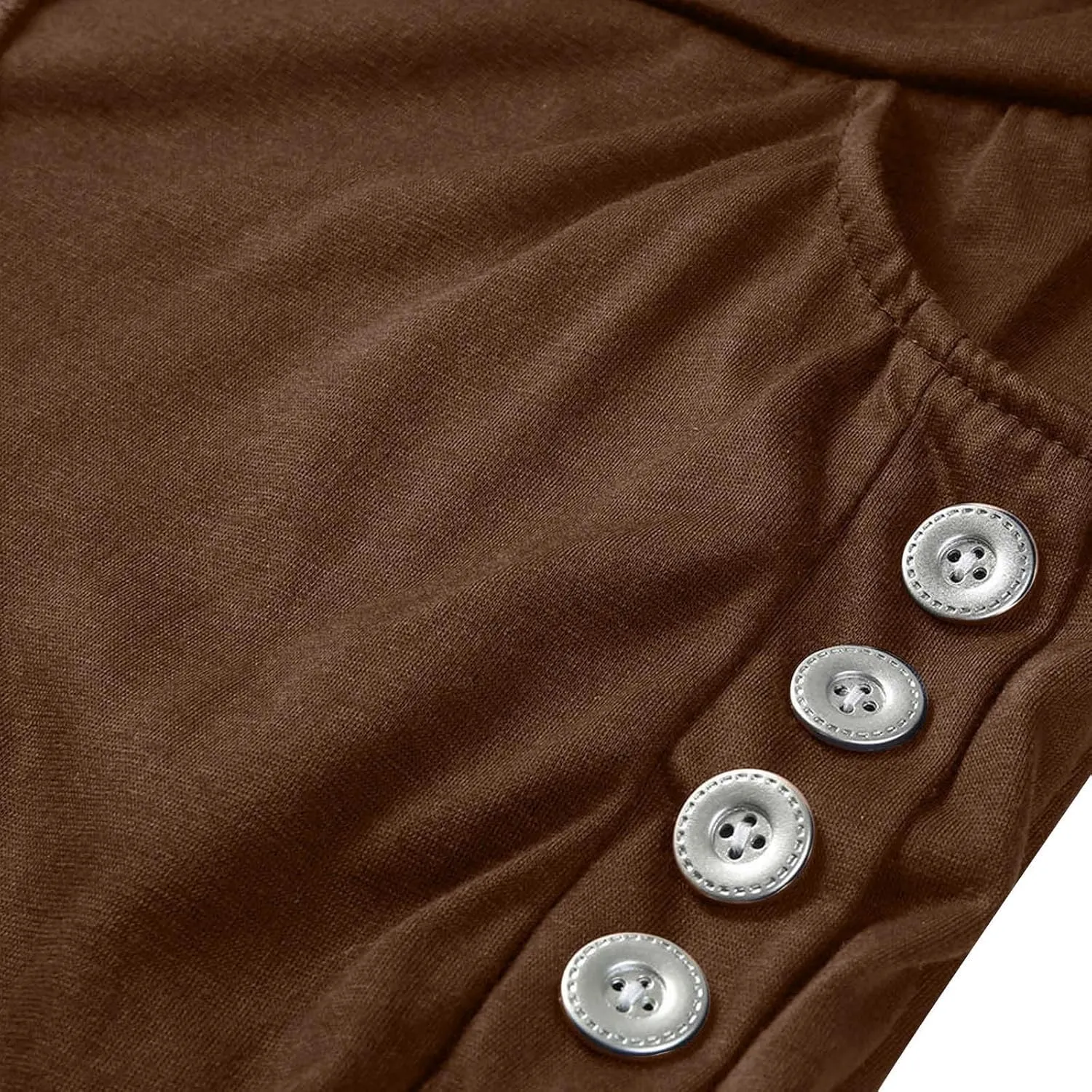 Miyaomn Women's Casual Solid Athletic Gym Trackpants with Buttons Pockets Comfy Fitted Elastic High Waist Open Bottom Joggers